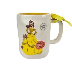Disney Rae Dunn Princess Belle Beauty and the Beast BEAUTY Double-Sided Mug